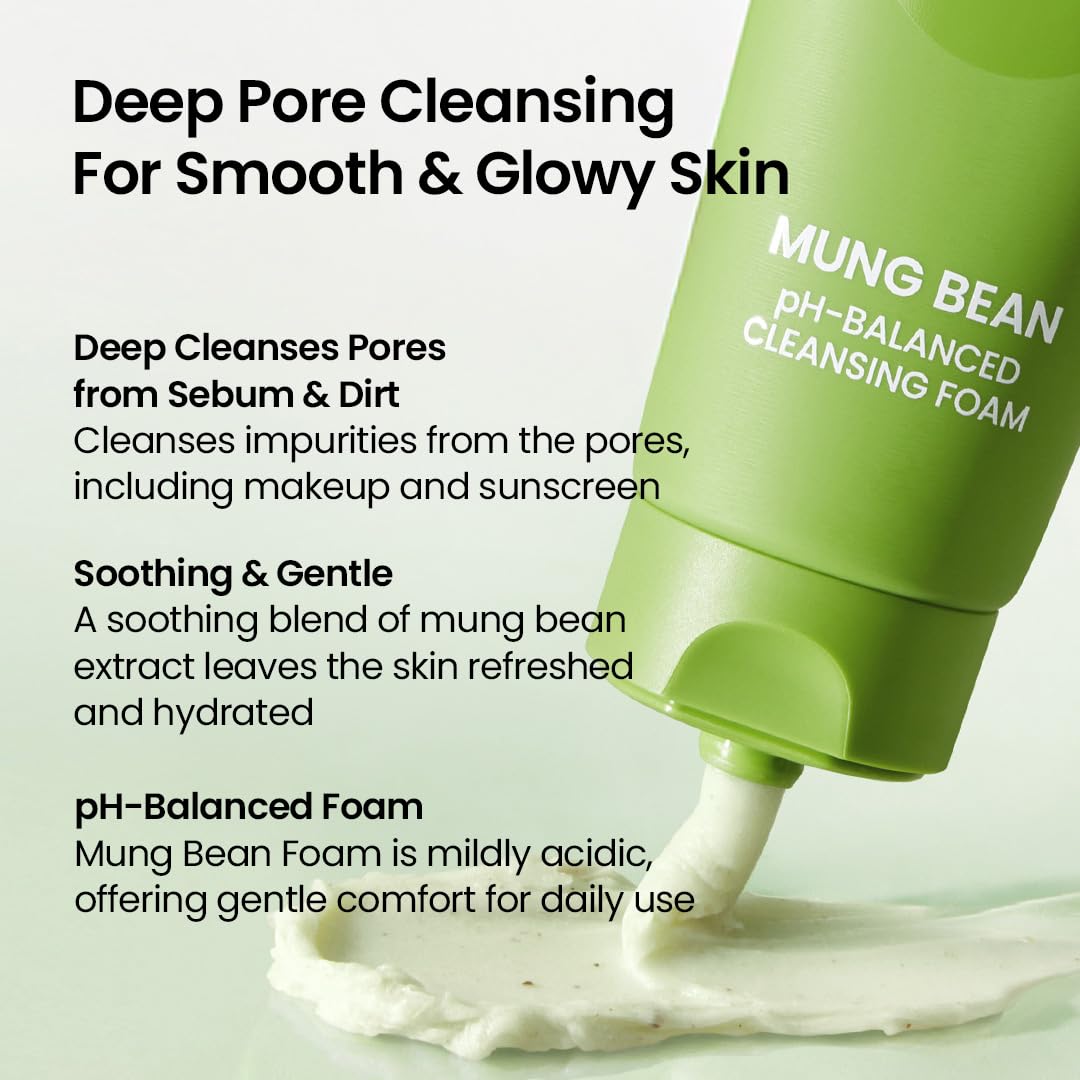 Mung Bean pH-Balanced Cleansing Foam (160ml)